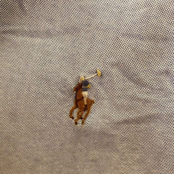 Polo Ralph Lauren Mens S Heather Blue Button Down - Picture 4 of 5